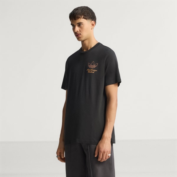 Sort Manchester United Terrasse Ikoner Grafik T-shirt