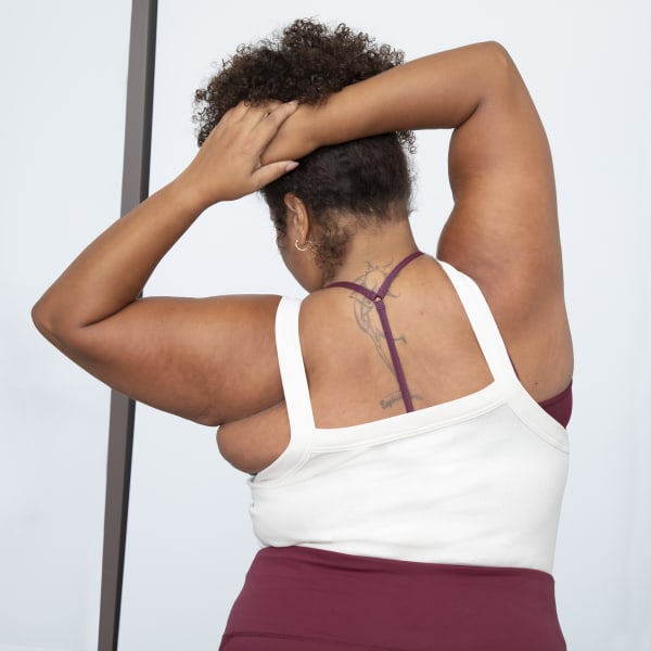 Burgundy Mallas cortas Yoga Essentials High-Waisted (Tallas grandes) KS329