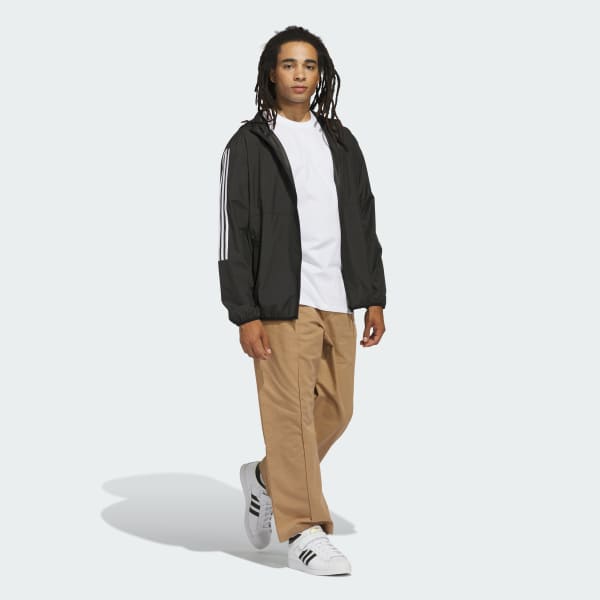 Black Skateboarding Windbreaker