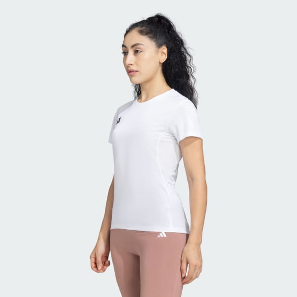 White ADIZERO E TEE
