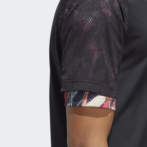 Schwarz Melbourne Ergo Tennis HEAT.RDY Raglan T-Shirt