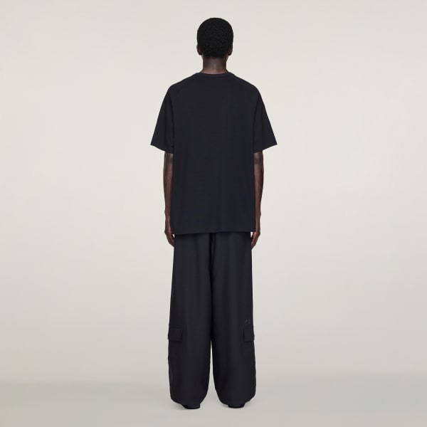 Svart Y-3 Short Sleeve Tee 3-Stripes