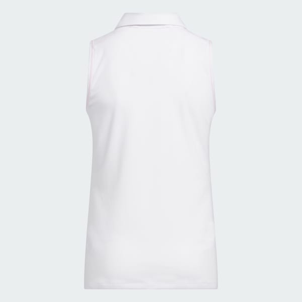 White Performance Sleeveless Polo Shirt Kids