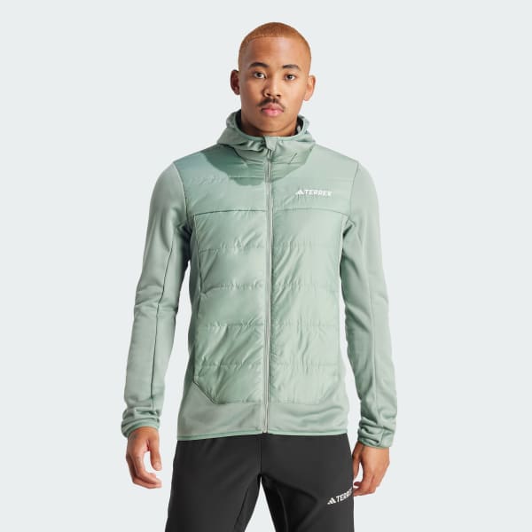 adidas Terrex Multi Hybrid Insulated Men\'s Jacket US Hiking Hooded - Green | | adidas