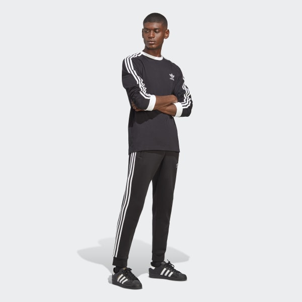 adidas Adicolor US Lifestyle - Classics Long Sleeve Tee | adidas 3-Stripes Men\'s Black 