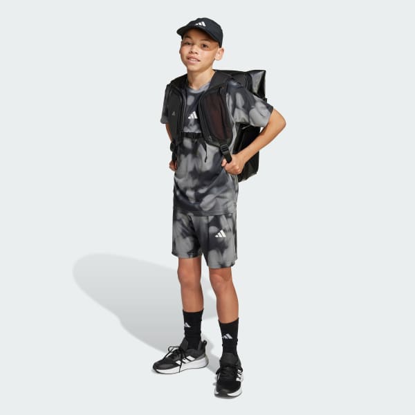 Gris shorts de Entrenamiento Graphic Allover para Niños