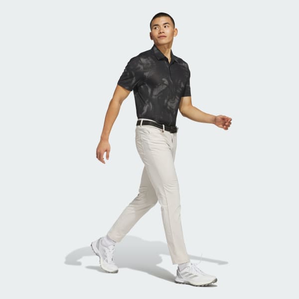 สีดำ เสื้อโปโลผ้าตาข่ายพิมพ์ลาย Ultimate365