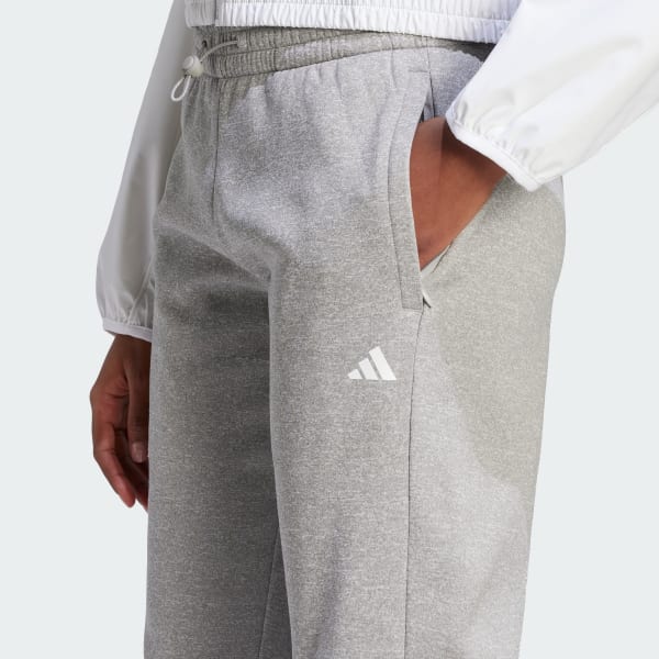 adidas AEROREADY Game and Go Regular Tapered Fleece Training Pants Grey adidas Canada
