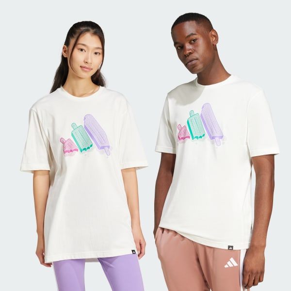 Bianco T-shirt Lounge Ice Graphic