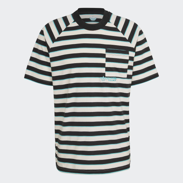 Svart Striped Pocket T-skjorte ETV99