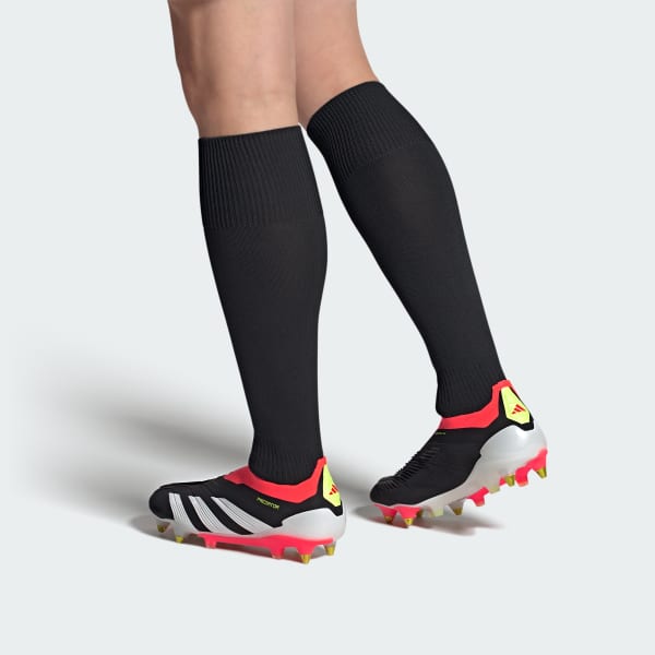 Schwarz Predator Elite Laceless SG Fußballschuh