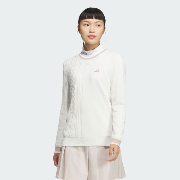 White 풀리 패션 백 3S 애시메트리 디자인 크루넥 풀오버