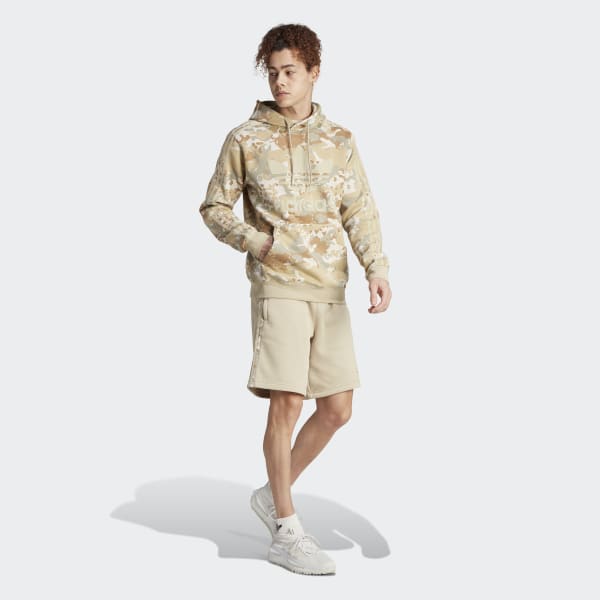 Beige Polera con Capucha Graphics Camo