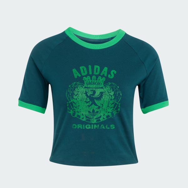 สีเขียว เสื้อเบบี้ทีพิมพ์ลาย Crest