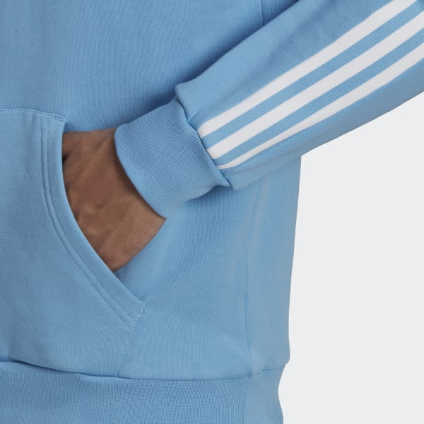 Blau 3-Streifen Hoodie E5662