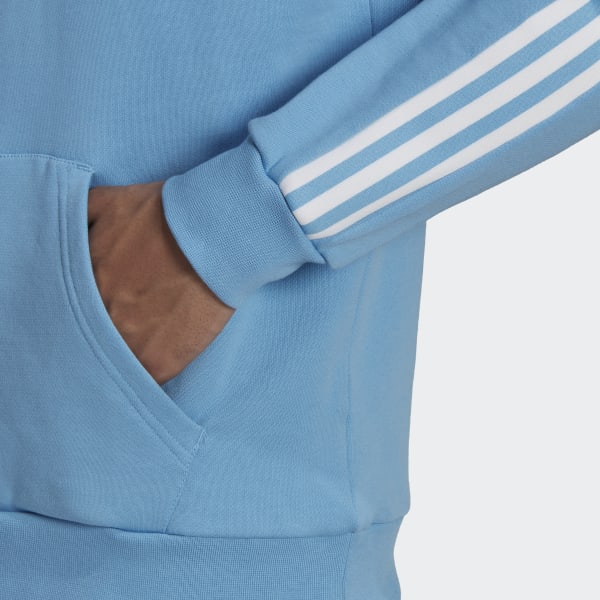 Bleu Sweat-shirt à capuche 3-Stripes E5662