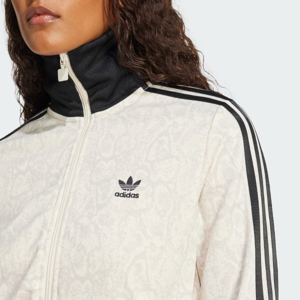Adidas Originals Snake Firebird Women s White Track Top Size Large Polyester