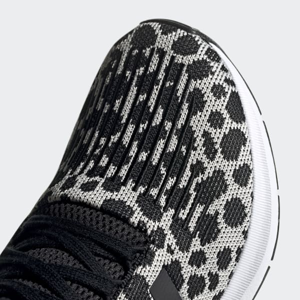 adidas swift run black and white leopard