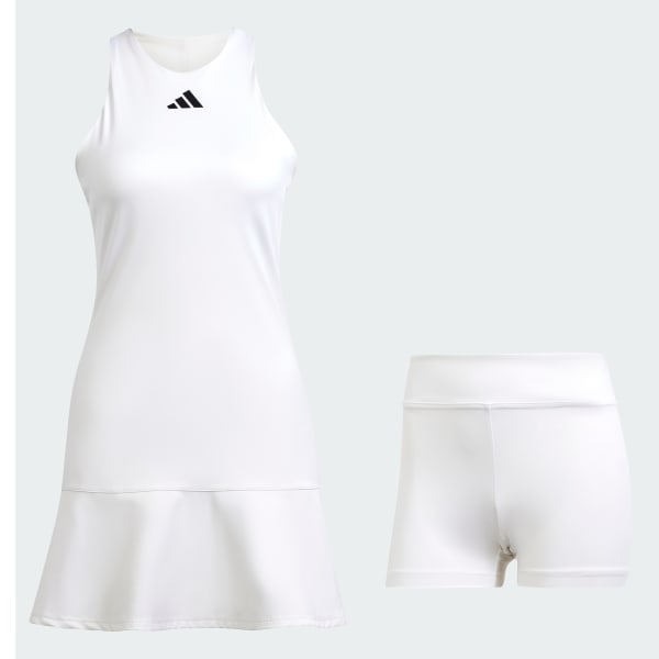Blanc Robe de tennis dos en Y