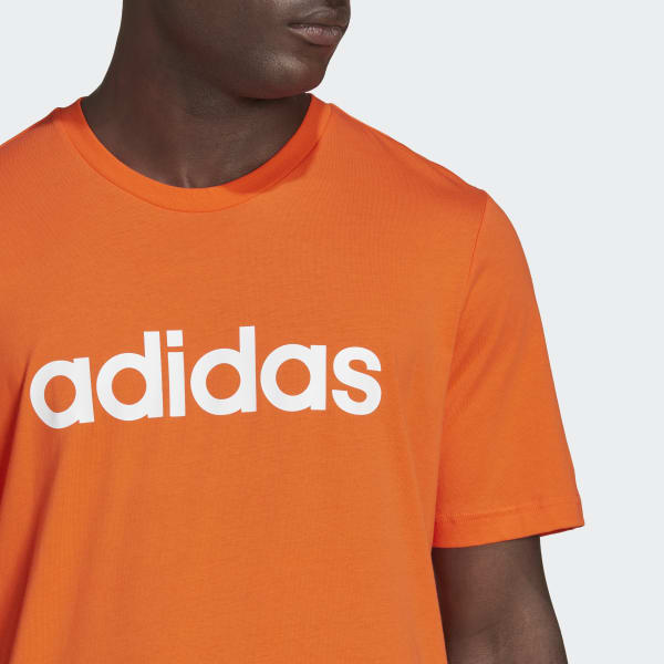 Perfecto Diplomacia Almeja Camiseta Essentials Embroidered Linear Logo - Naranja adidas | adidas España
