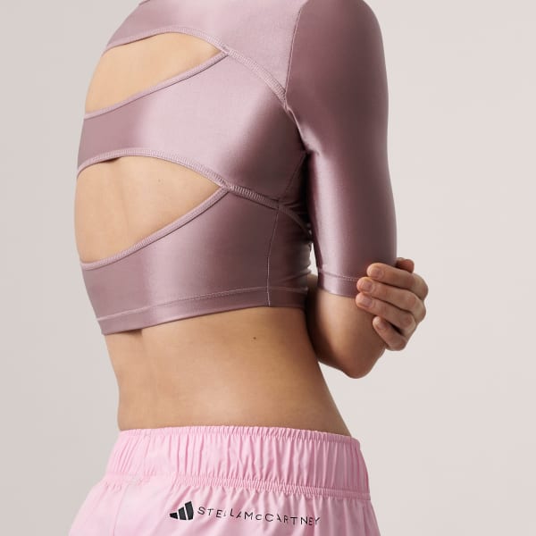 Mor adidas by Stella McCartney Crop Üst