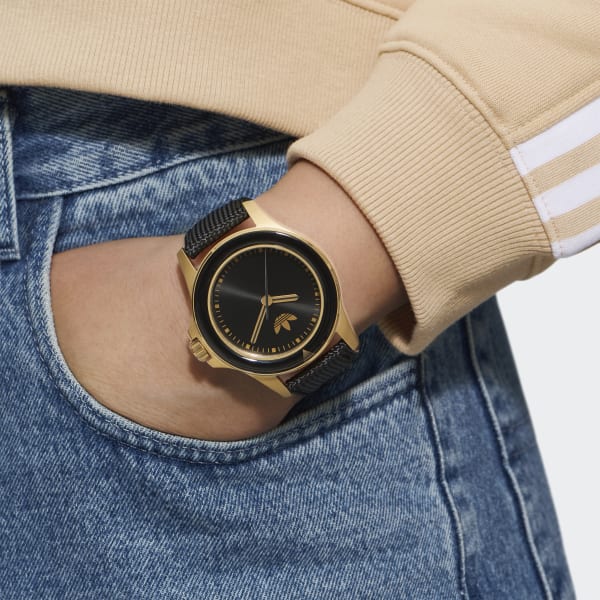 Adidas originals watch gold hot sale
