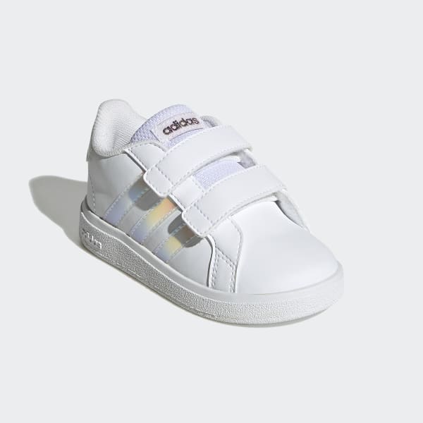 White Grand Court Lifestyle Court Hook and Loop Shoes