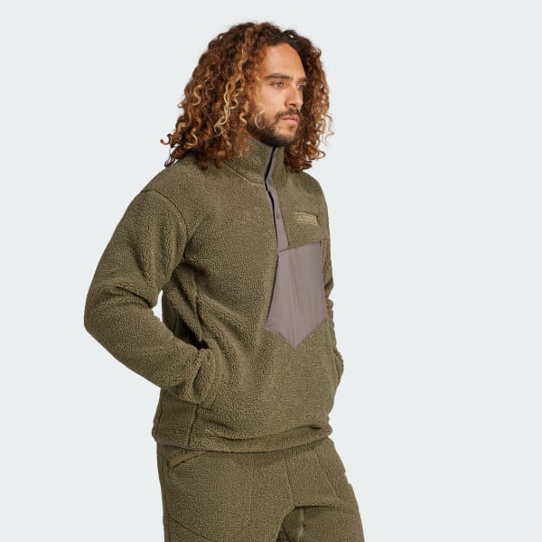 Zielony Bluza Terrex Xploric High Pile Fleece Pullover