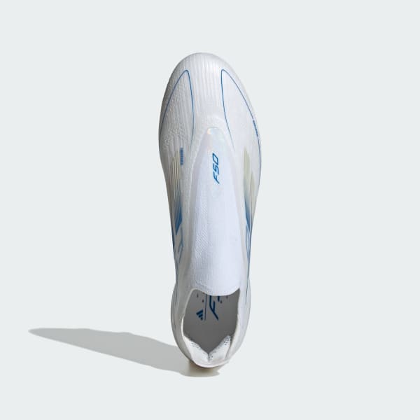 Branco Botas de Futebol sem Atacadores F50 Elite – Piso firme