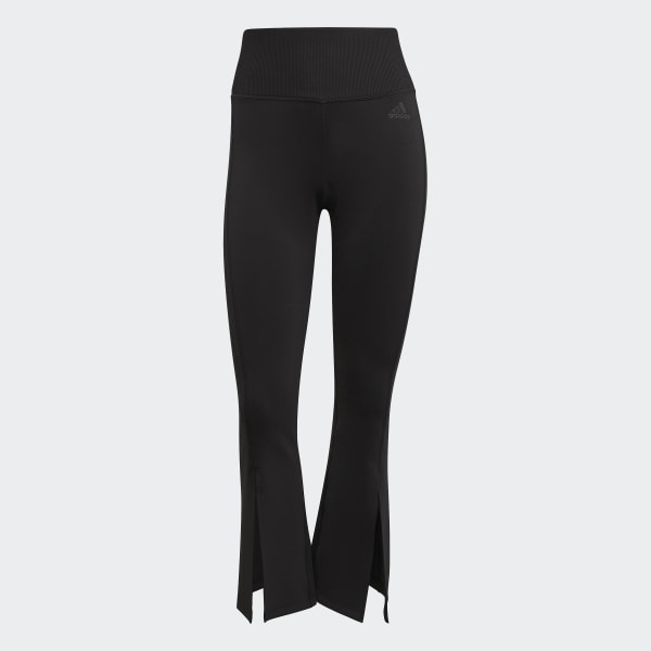Preto Calça Hyperglam Flared Rib