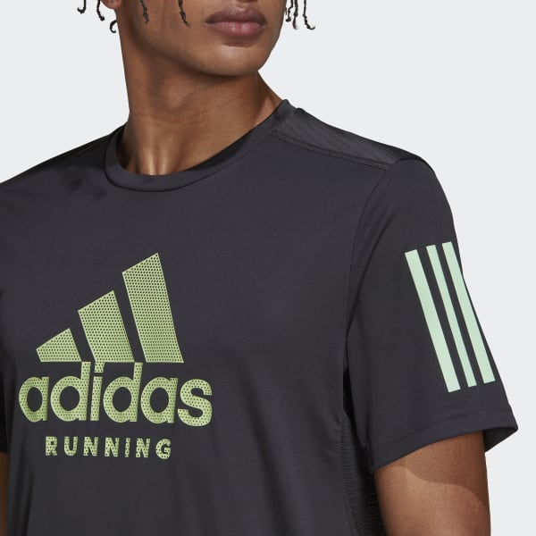Grey Own the Run AEROREADY Graphics In-Line Running Short Sleeve T-Shirt VC650