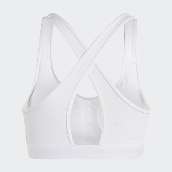 White PowerReact Train Medium-Support Bra
