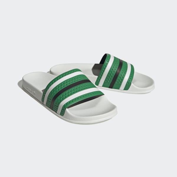 Adidas discount green sliders