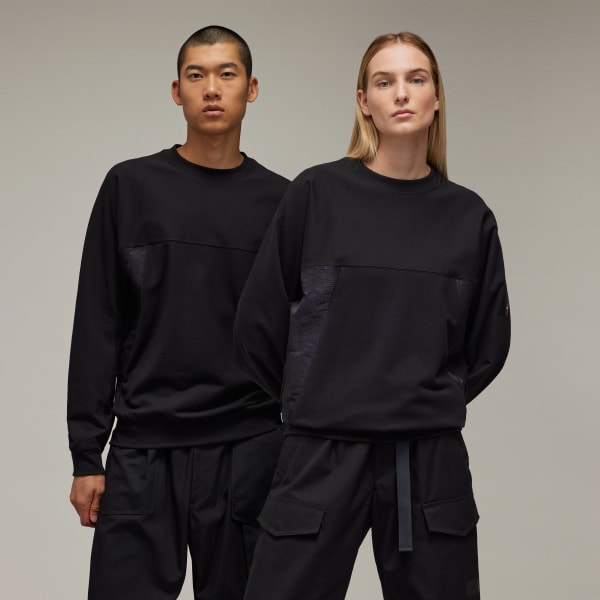 adidas Y-3 Stretch Terry Crew Sweatshirt - Black | Free Shipping with ...