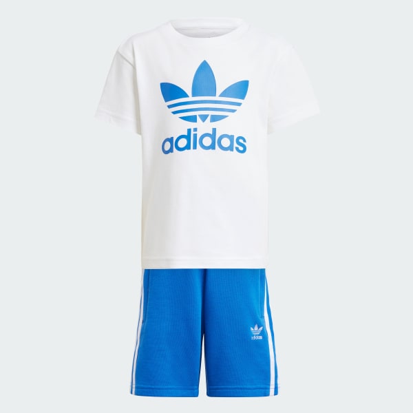 Azul Conjunto Adicolor Shorts y Playera Niños