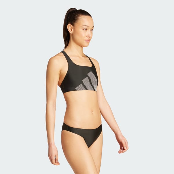 zwart Big Bars C-rug Bikini