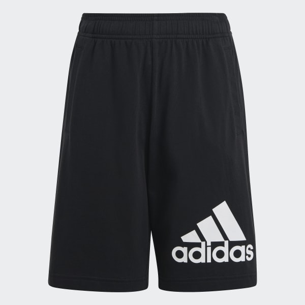 Schwarz Essentials Big Logo Cotton Shorts