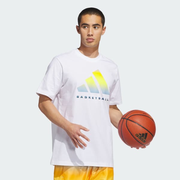 Blanco Playera estampada de adidas Basketball