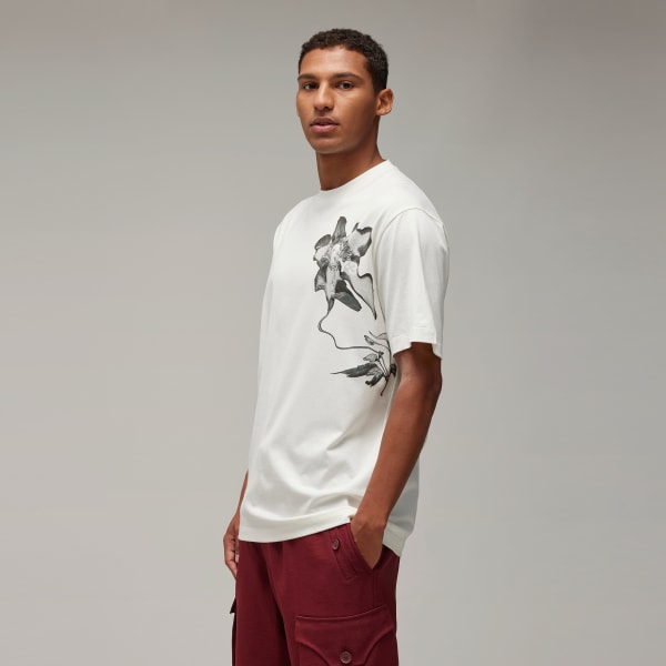 Hvid Y-3 Graphic Short Sleeve T-shirt