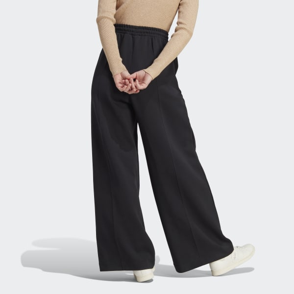 Preto Calça Pintuck Premium Essentials Wide-leg