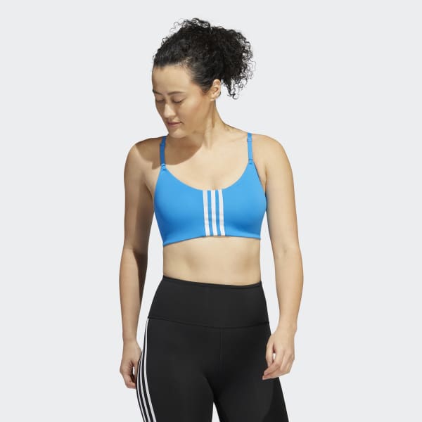 adidas Training Light-Support Ribbed Bra - Blue