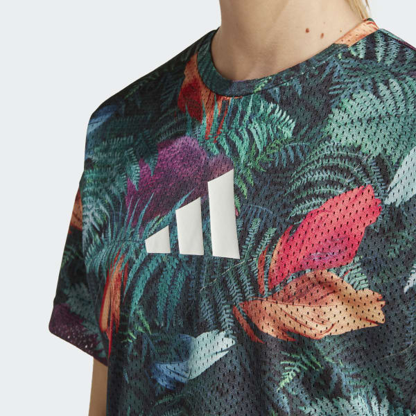 Black All Blacks Rugby Lifestyle Crop Tee
