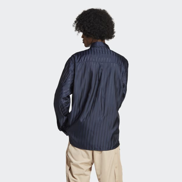 Blue adidas RIFTA City Boy Long Sleeve Oversized Long-sleeve Top