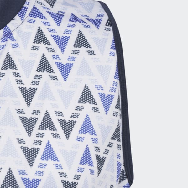 ブルー 【ゴルフ】GIRLS HEAT .RDY マルチカラープリント ノースリーブスキッパー シャツ