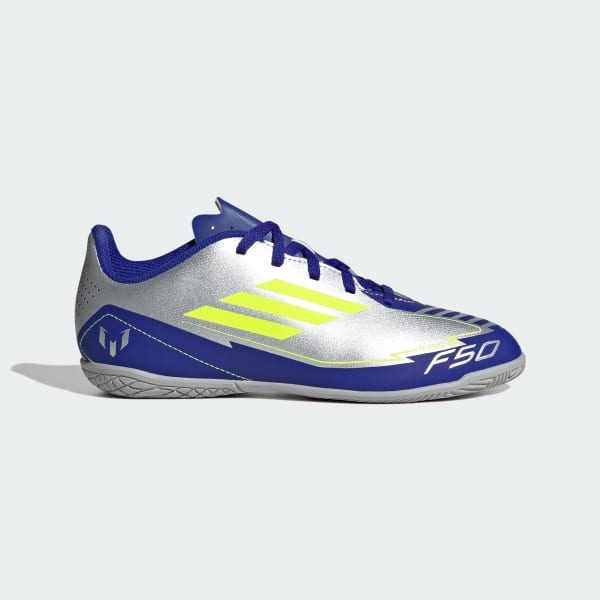 Plateado Zapatos de fútbol F50 Club Messi Cancha cubierta Infantil