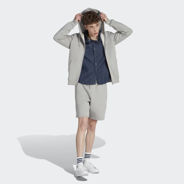 adidas Trefoil Essentials Full-Zip Hoodie - Grey | Men\'s Lifestyle | adidas  US | Shirts