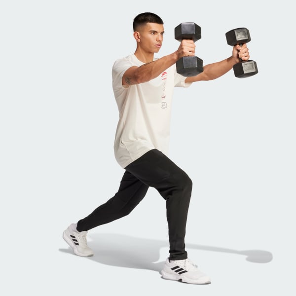 สีขาว เสื้อยืดพิมพ์ลาย Les Mills Fitter Planet