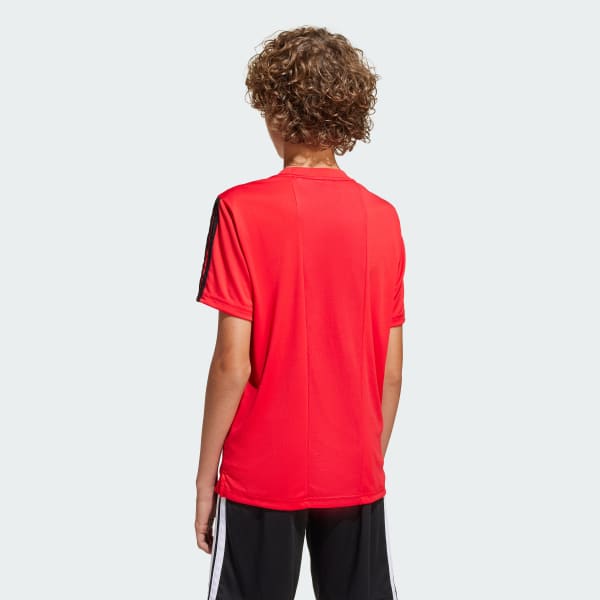 Vermelho Camiseta Train Essentials Três Listras Infantil