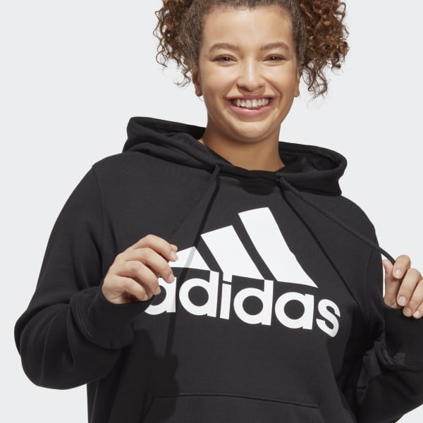 adidas Essentials Big Logo Regular French Terry Hoodie (Plus Size) - Black  | Women\'s Lifestyle | adidas US