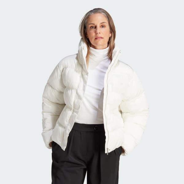 White short puffer jacket on sale